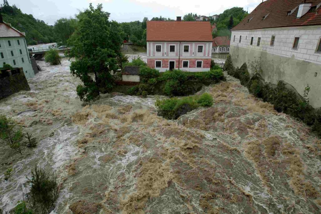 Una recente alluvione nell'Europa centrale