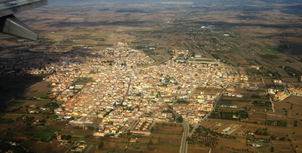 Foto aerea della Sardegna. 