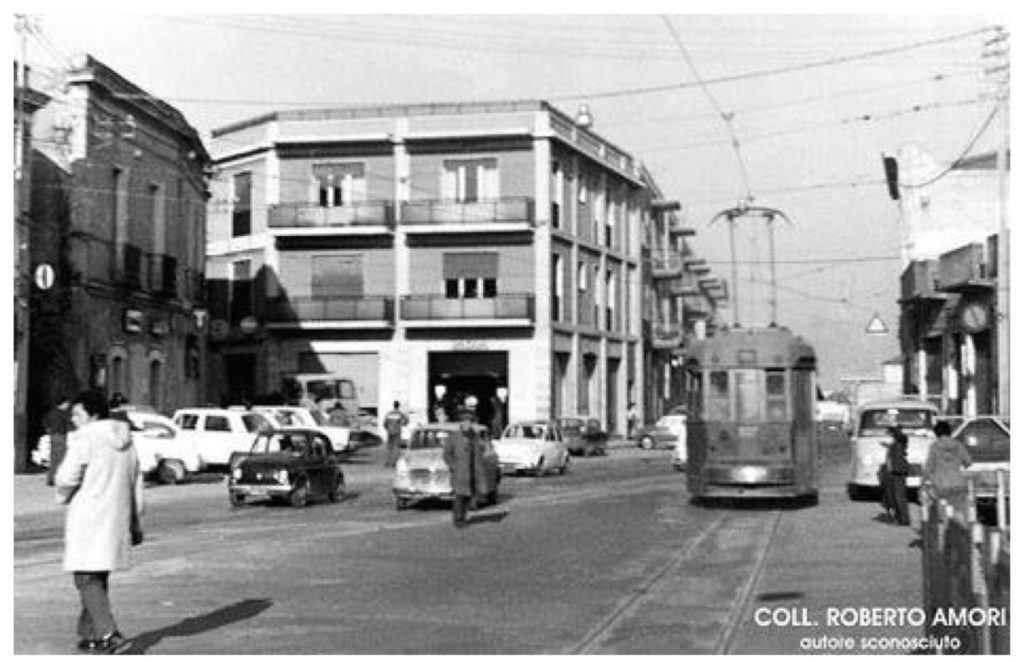 Piazza Italia a Pirri nel 1960. 